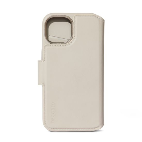 Detachable Leather MagSafe Folio for iPhone 15 - Clay