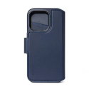 Detachable MagSafe Leather Folio for iPhone 15 Pro Max in Navy