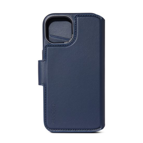 Folio Détachable en Cuir Navy MagSafe pour iPhone 15 Pro