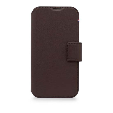 Folio en cuir marron pour iPhone 14