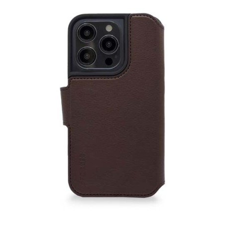 Folio en cuir iPhone 14 Plus Marron