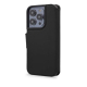 Folio en cuir noir pour iPhone 14 Plus