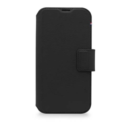 Folio en cuir noir pour iPhone 14 Plus