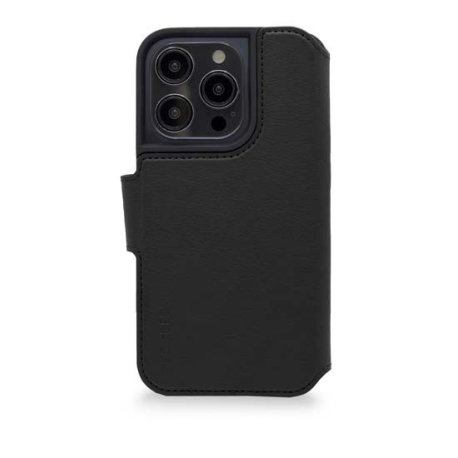 Black Leather Folio for iPhone 14 Plus