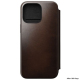 Folio Cuir Horween Modern pour iPhone 15 Pro Max Marron