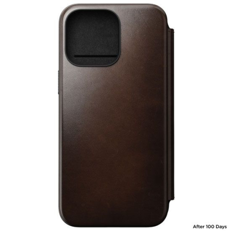 Folio Modern Horween Leather for iPhone 15 Pro Max Brown