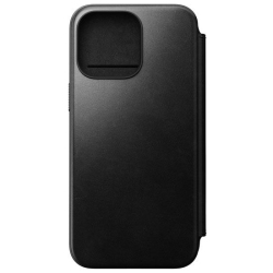 Folio en Cuir Horween Moderne pour iPhone 15 Pro Max - Noir