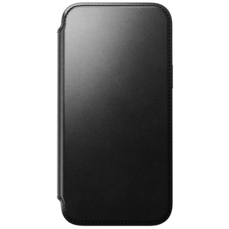 Folio en Cuir Horween Moderne pour iPhone 15 Pro Max - Noir