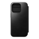 Folio en Cuir Moderne pour iPhone 15 Pro - Cuir Noir Horween