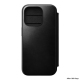 Folio en Cuir Moderne pour iPhone 15 Pro - Cuir Noir Horween