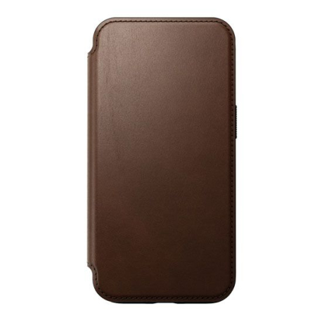 Folio Modern Cuir iPhone 15 Marron