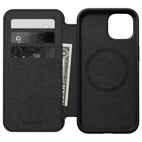 Folio Modern Leather iPhone 15 Black