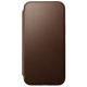 Folio Moderne en Cuir pour iPhone 15 Plus - Marron