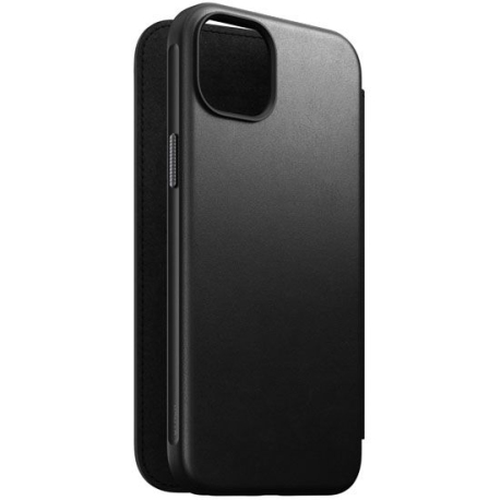 Modern Leather Folio for iPhone 15 Plus Black