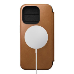 Folio Modern Leather iPhone 15 Pro English Tan