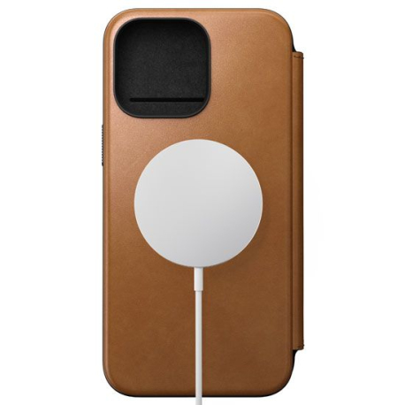 Folio Modern Leather for iPhone 15 Pro Max - English Tan