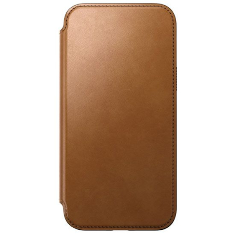 Folio Moderne en Cuir pour iPhone 15 Pro Max - English Tan