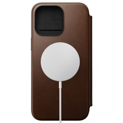 Folio Modern Leather iPhone 15 Pro Max Brown