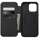 Modern Leather Folio for iPhone 15 Pro Max in Black