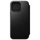 Modern Leather Folio for iPhone 15 Pro Max in Black