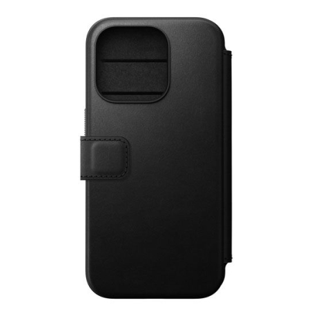 Folio en Cuir Moderne pour iPhone 15 Pro - Noir