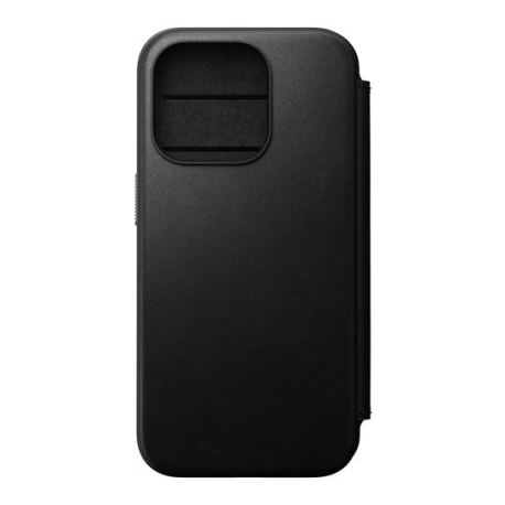 Modern Leather Folio Case for iPhone 15 Pro - Black