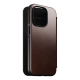 Folio Moderne Horween en Cuir Marron avec MagSafe pour iPhone 14 Pro