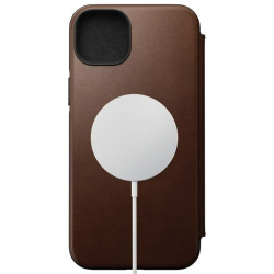 Folio Modern MagSafe iPhone 14 Plus Brown