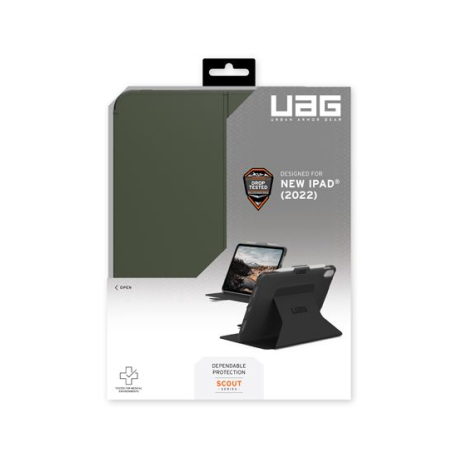 Folio Scout iPad 10.9 (2022 - 10e Génération) Noir/Olive