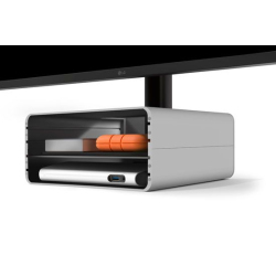 Elevate Your Workspace with HiRise Pro Silver iMac Stand