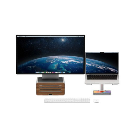 Améliorez votre espace de travail avec le support HiRise Pro Silver pour iMac