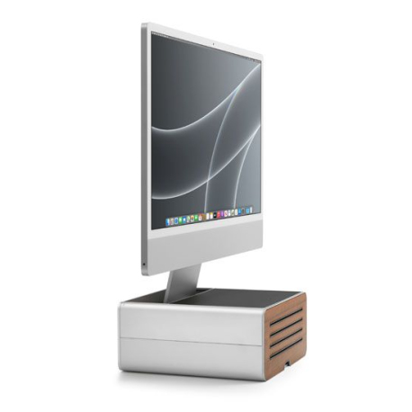 Améliorez votre espace de travail avec le support HiRise Pro Silver pour iMac