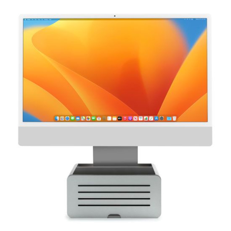 Améliorez votre espace de travail avec le support HiRise Pro Silver pour iMac