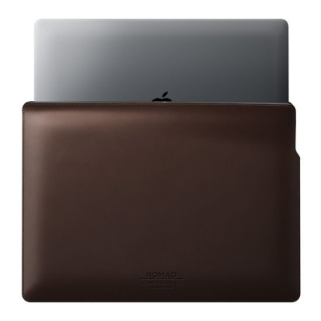 Housse en cuir marron pour MacBook Pro 13"