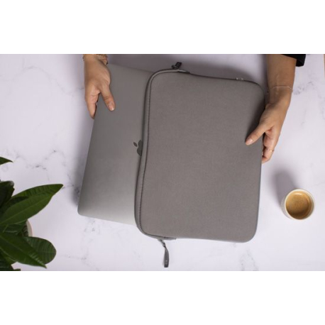 Housse Écologique pour MacBook Pro 16 - Gris/Blanc