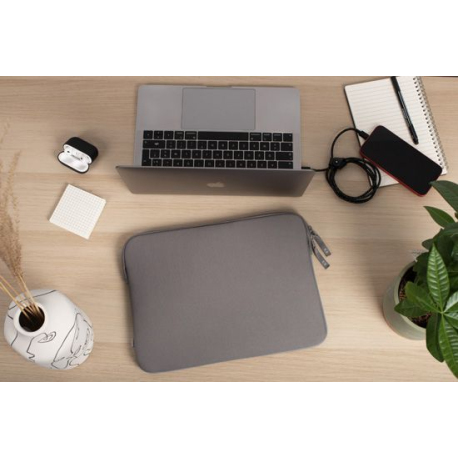 Housse Écologique pour MacBook Pro 16 - Gris/Blanc