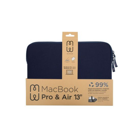 Housse MacBook Pro/Air 13 Basics ²Life Bleu/Rose