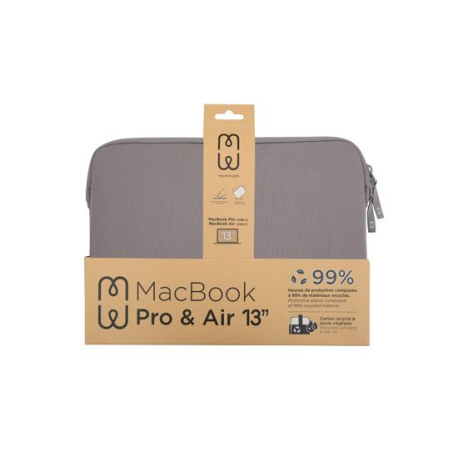 Housse MacBook Pro/Air 13 Basics ²Life Gris/Blanc