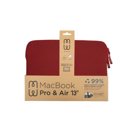 Housse MacBook Pro/Air 13 Basics ²Life Rouge/Blanc