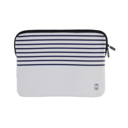 13-Inch Marinière White Laptop Sleeve