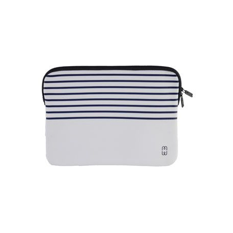 13-Inch Marinière White Laptop Sleeve