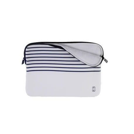 13-Inch Marinière White Laptop Sleeve