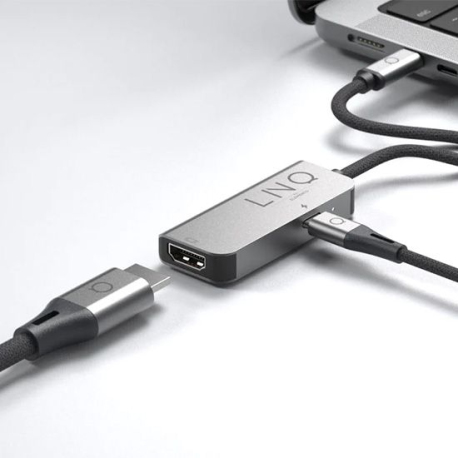 2-in-1 USB-C Hub Gray