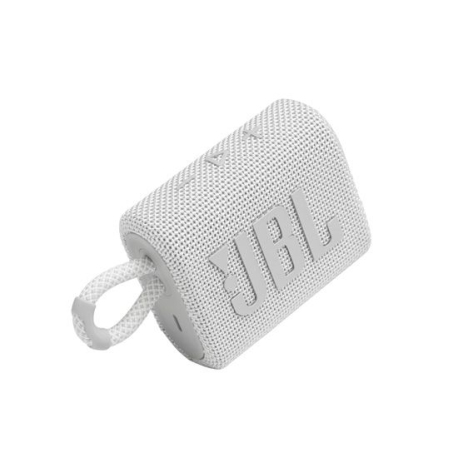 JBL Go 3 White: Portable Bluetooth Speaker