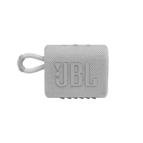 JBL Go 3 White: Portable Bluetooth Speaker