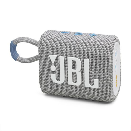 JBL Go 3 Eco Blanc - Compact Portable Bluetooth Speaker