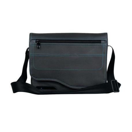 LE Reporter MB Air 11 Gris/Lagoon - Sac Bandoulière Léger pour MacBook Air 11"