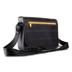 LE Metro Black/Safran Reporter: Ultimate Tablet Crossbody Bag