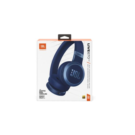 JBL Live 670NC BT Bluetooth Noise-Cancelling Headphones - Blue