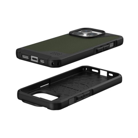 Durable Kevlar MagSafe Case for iPhone 15 Pro Max - Olive